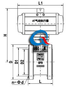 氣動對夾球閥(AT執(zhí)行器)